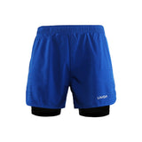 Men 2-In-1 Running Shorts Sport Fitness