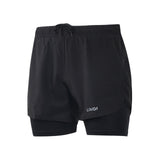 Men 2-In-1 Running Shorts Sport Fitness