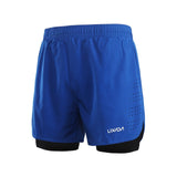Men 2-In-1 Running Shorts Sport Fitness