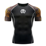 Men Print Sport Training Lycra T-shirt