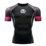 Men Print Sport Training Lycra T-shirt
