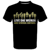 Rock Guitar Love One Woman Many Guitars Funny Men's
