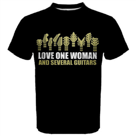 Rock Guitar Love One Woman Many Guitars Funny Men's