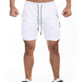 2019 Running Shorts Men Sport Shorts Double-Deck Gym Finess Shorts Quick Dry Training Exercise Jogging Short Pants Sportswear